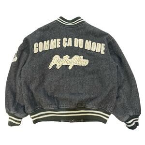 vintage ppfm comme ca du mode wool lined varsity jacket sz s